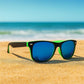 Mustavo Mens Sunglasses Men's Eyewear Twotone Frame Ladies Sunglasses Classic Retro Style With Blue Mirror Lense UV400 Protection