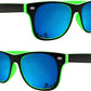 Mustavo Mens Sunglasses Men's Eyewear Twotone Frame Ladies Sunglasses Classic Retro Style With Blue Mirror Lense UV400 Protection