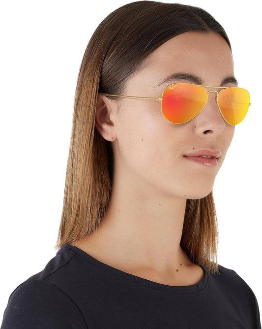 Ray-Ban Unisex RB3025 Aviator Polarized Sunglasses 58mm