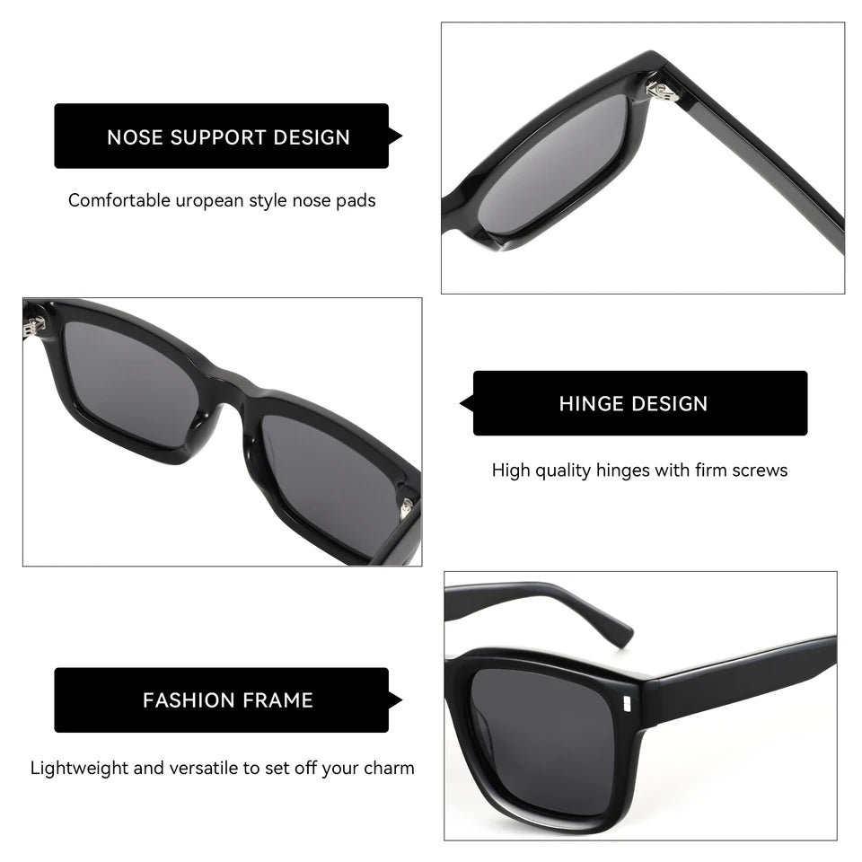 Trend Square Polarized Handmade Acetate Sun Glasses